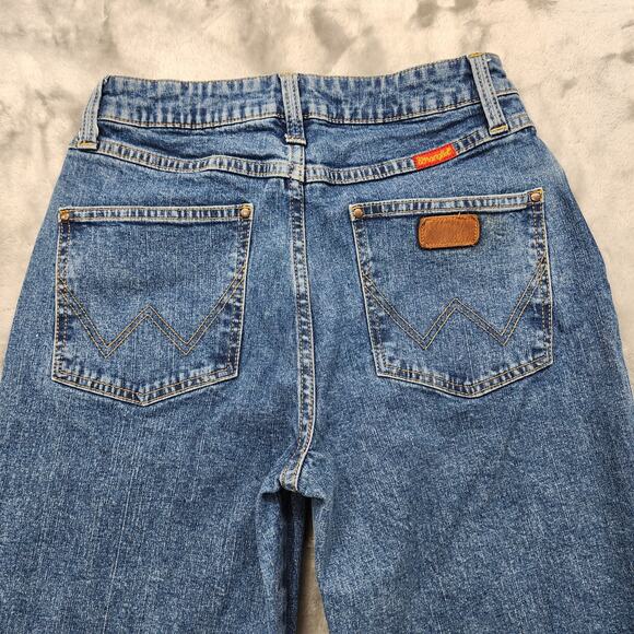 Vintage Wrangler Jeans Womens 3 Juniors Blue Mid Rise Slim Straight Leg Western - Picture 4 of 12